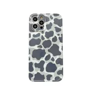 Moda cinza leopardo pele verde casos para iphone 13 12 mini 11 pro xs max xr x 8 7 plus se2 case de telefone de volta 100 pcs