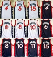 1996 US Dream Team Basketball Hakeem Olajuwon Jersey Penny Hardaway Charles Barkley Reggie Miller Scottie Pippen Grant Hill Karl Malone Trikots