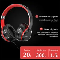 Mobiltelefonörlurar Lenovo HD200 Bluetooth-hörlurar över örat Fällbar dator Trådlös hörlur Brusavbrott Mic HiFi Stereo Game Headset