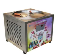45x45cm (18x18 ") 팬 식품 가공 장비 Fry Ice Cream Roll Machine, Auto Defrost, Samrt AI Temp.Controller