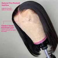 Lace Wigs Links Bone Straight Short Bob 13x4 13x6 Front Human Hair Wig Pre Plucked Brazilian Frontal 4x4 Closure For Black Women