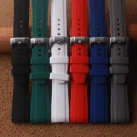 Облюдения Запашные полосы Высококачественные резиновые резинты 18 мм 20 мм 22 мм Браслет для Omga Seik Роль TISCO Часы Band Brand Curved End Ремешок