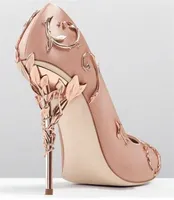 Ralph russo rose goud comfortabele designer bruiloft bruids schoenen mode vrouwen Eden hakken schoenen voor bruiloft avondfeest Prom schoenen op voorraad