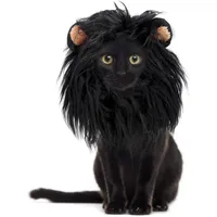 Cão vestuário realista leão engraçado juba para cães peruca gatos acessórios de gato animal de estimação grooming pequeno