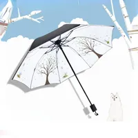 우산 드롭 창조적 인 우산 맑은 비오는 자외선 회사 팬과 안개가있는 럭셔리 비 여성