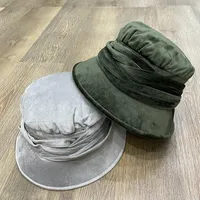 Wide Brim Hats 202110-may-24-xx Japan Style Autumn Winter Fold Velvet Leisure Lady Bucket Cap Women Fishermen Hat