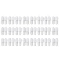 슬리퍼 abdb-disposable 슬리퍼, 남성과 여성을위한 24 쌍의 닫힌 발가락 일회용 적합 크기 엘, 스파 게스트, (흰색)