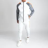 TRACKSUIT 2 Piece Set Jogging Suit Män Sportkläder Running Sweatsuit Långärmad Höstens träning 2021