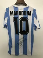 1986 Camiseta 아르헨티나 축구 유니폼 Maillot Camiseta Maradona 86 홈 멀리 셔츠 축구 셔츠