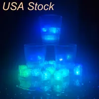 Outras Iluminação Iluminação LED Cubos de Gelo Bar Flash Auto Mudança de Cristal Cubo Activado de Água Activada 7 Cor Para Romântico Partido Casamento Xmas Giftuas Crestech888