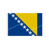 Bosnia And Herzegovina Flags National Polyester Banner Flying 90 x 150cm 3* 5ft Flag All Over The World Worldwide Outdoor can be Customized