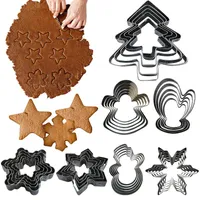 Christmas Decorations 5Pcs/set Cookie Cutter Gingerbread Xmas Tree Mold Cake Decoration Tool Navidad Gift DIY Baking Biscuit Mould