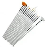 Nail Art Kitleri Bir Set (15 adet) Kalem Nanicure Araçları Parmak Renk Çizim Fırçası