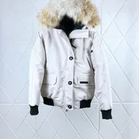 Womens Wool Collar Downs Jacket Designer Classic Winter Down Parkas Högkvalitativ herrjackor Pälsöverst Size XS-2XL
