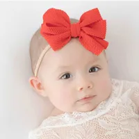 Kostenloser DHL 30 Farben Neugeborene Baby Große Bogen Stirnbänder Solide Farbe Süße niedliche Haarbänder für Kinder Mädchen Headwrap Haarschmuck