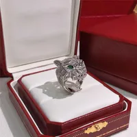 Mens desenhista anéis negócios cheetah diamantes completos de luxo jóias amor anel de parafuso anel mulheres casal prata anel festa casamento presente de cristal anello