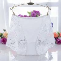 Japanese cute plus size fat MM sexy ladies panties plus fat sister open  crotch lace thong female thin T