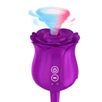 NXY Vibratoren 2in1 Rose Sauging Vibrator Erotik Nippel Oral Sauger Klitoris Stimulation Leistungsstarke Sexspielzeug für Frauen Kleine Erwachsene Spielzeug 220110