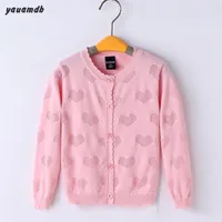 4-13y Kids Sweater Autumn Spring Grils Boys Cotton Children&#039;s Clothes Cardigan Solid Print Lovely Long Sleeve Brand Knitwear Y30 210908