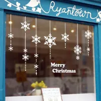 Adesivi murali natalizi fiocchi di neve creativi affissi con finestra decorativa decoratio decorazioni home decor adesivo anno navidad # 40