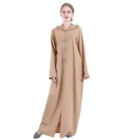 Casual Dresses 2021 Vestidos Dubai Abaya Turcja Hijab Muzułmański Sukienka Caftan Islamska Odzież Dla Kobiet Robe Longue
