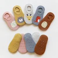 Pasgeboren baby antislip katoen sokken schoenen peuter jongens meisjes zomer schattige dieren print enkel sokken baby-accessoires 1913 z2