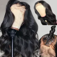 Fábrica directa 360 encaje frontal peluca llena encaje pelucas de encaje frente cabello humano pelucas brasileño cuerpo onda peluca para mujeres negras fairgreat cabello humano