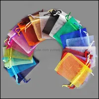 Puches Packaging Display Jewelrysens of Size Mesh Organza Bag Jewelry Gift Pouch Wedding Party Xmas Candy DString PAGS PACKAGE STORLEK 7