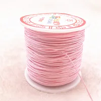 100M Roll 0.8mm Light pink Nylon Cord Thread Chinese Knot Macrame Cord Bracelet Braided String DIY Tassels Beading Thread
