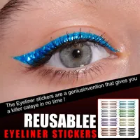 5 Pairs set Waterproof Eyelid Liner Stick Reusable Glitter Eyeliner Sticker Double Eyelids Stickes Eye Makeup Self-adhesive Cosmetics