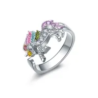 BT Försäljning Färg Unicorn Ring för Alla hjärtans dag