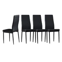 EUA estoque preto mobiliário moderno minimalista cadeira de jantar à prova de fogo tubulação de metal pulverizado padrão diamante padrão restaurante casa conferência conferência conjunto de A50
