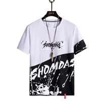 Große Größe S-9XL Männer T Shirts 2021 Streetwear Hip Hop Splicing Summer Tshirt Harajuku Korean Casual Kurzarm Lose Tops