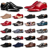 الرجال الفاخرة اللباس الأحذية الأحمر قيعان مصمم المسامير شقة المتسكعون أحذية رياضية رجالي أكسفورد ديربي الأحذية من جلد الغزال براءات الاختراع المسامير