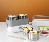 食器座セット電気加熱弁用箱ミニ炊飯器携帯用暖房調理鍋マルチステンレススチール製インナーベントウォーマー