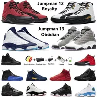 Jumpman 13 Obsidiyen Royalty 12 Erkek Basketbol Ayakkabıları 13 S Houndstooth Del Sol Mahkemesi Mor Kırmızı Flint 12 S Gerisi Grip oyunu Büküm Kraliyet Eğitmenleri Spor Sneakers ile Kutusu