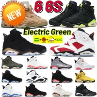 Fashion 6 6s basketball shoes Electric Green Cactus british khaki Carmine 2022 trainers cactus black infrared reflect silver UNC men