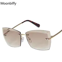Moonbiffy Hohe Mode Sonnenbrille Männer Frauen Marke Designer Square Vintage Sonnenbrille Luxus Große Farbtöne