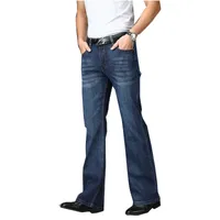 Pantalon Hommes Pantalones Vaqueros Acampanados Para Hombre, Jeans Elásticos de Cintura Alta, Acampanados, Disño Clásico