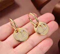 Designers Stud Womens Diamond Earrings Classic Letter Earring gouden sieraden accessoires Hoge kwaliteit mode oorknopjes met doos
