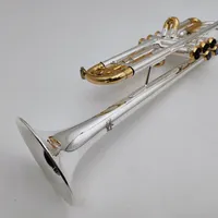 Bach BB Tune Trompet LT180S-72 Altın Gümüş Kaplama Pirinç Profesyonel Müzik Enstrüman Kılıf Ağızlık Aksesuarları ile