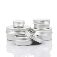 Bouteilles d'emballage en aluminium vide JAR TIN 5 10 15 30 50 Conteneurs de baume à lèvres cosmétiques 100g