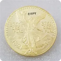 1943 Mexiko 50 Pesos (Centenario) 100-årsjubileum av oberoende från Spanien Kopiera mynt