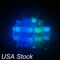 LED Ice Cubes Glowing Party Ball Flash Light Luminous Neon Wedding Festival Christmas Bar Wine Glass Decoration Supplies USALIGHT USA TOCK
