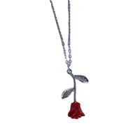 2022 new Romantic Red Rose Pendant Necklace Valentine's Day Gift Fashion Necklaces For Girlfriend Designer Women Jewelry Accessories