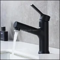 Bathroom Faucets, Showers As Home & Gardethroom Sink Faucets Black Pl Out Basin Faucet Sprayer Nozzle Single Handle Water Tap Cold Mixer Tap