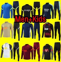 Mens och Kids Kit Soccer TrackSuit Jersey 2122 Fotboll Tröjor Training Byxor Jacka Chandal Futbol Survetement Foot Maillot de Retro