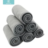 Happy Flute High Quality Baby Nappies Bamboo Charcoal Liner nappy diaper Insert For Baby Cloth Diaper Nappy Washable 4 Layers 211028