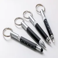 Multifunktions-Kugelschreiber-Schraubendreher-Lineal-Berührungsstift-Schlüsselring Keychain für den Außenreisen