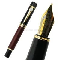 Fountain Pens Jinhao 650 Natural Abalone/Rosewood/Porcelain Barrel Broad Nib Big Size Pen Office School Wholesale Writing Accessories